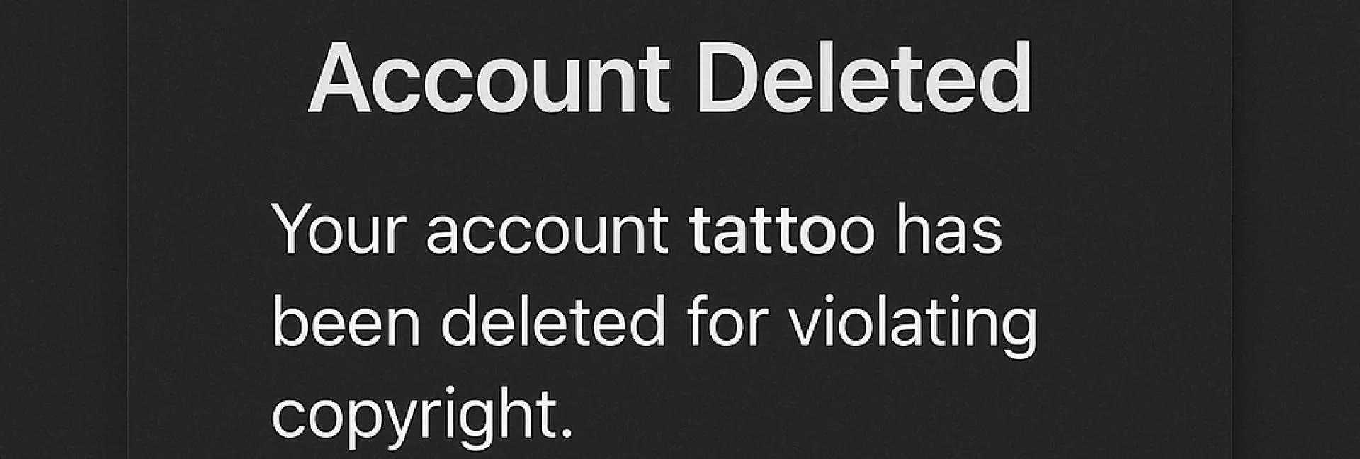 Urheberrecht - Instagram Account von Tätowierer gelöscht