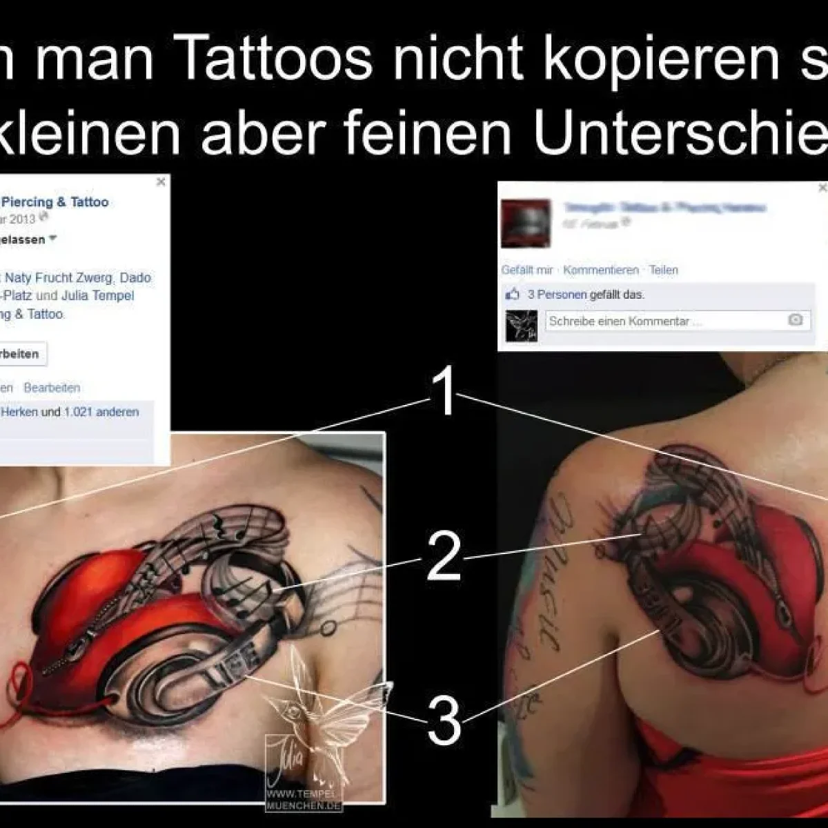 Copycat Tattoo - Kopien von Tattoos