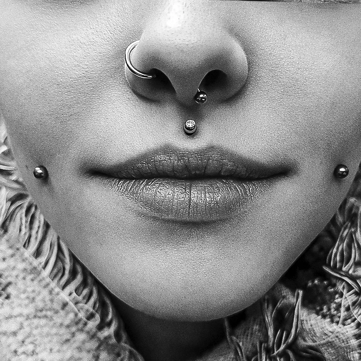 Cheeks Medusa und Nostrilpiercing