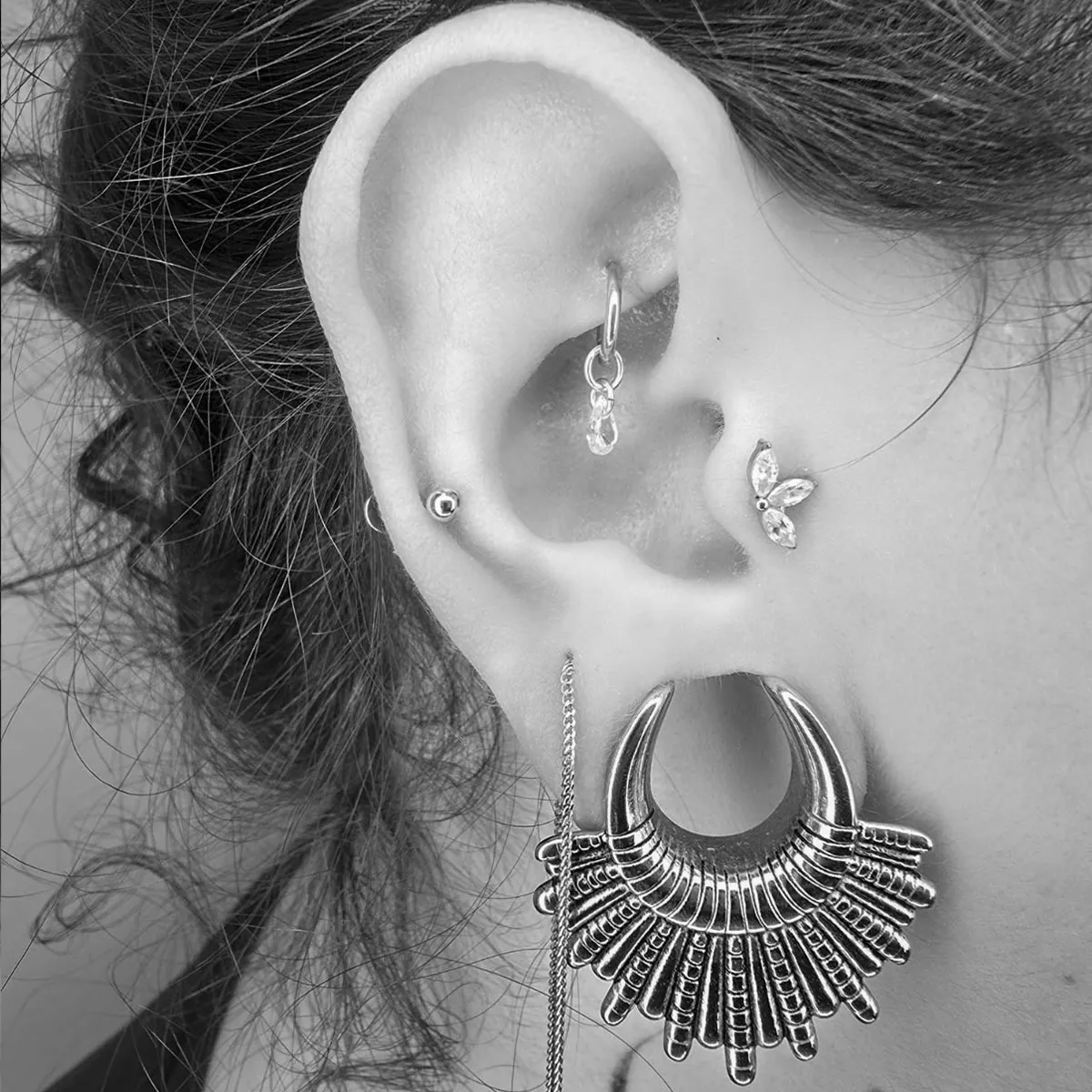 Rook Helix Tragus Tunnel Piercing