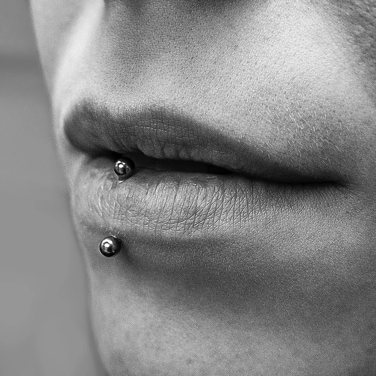 Vertical Labret Piercing