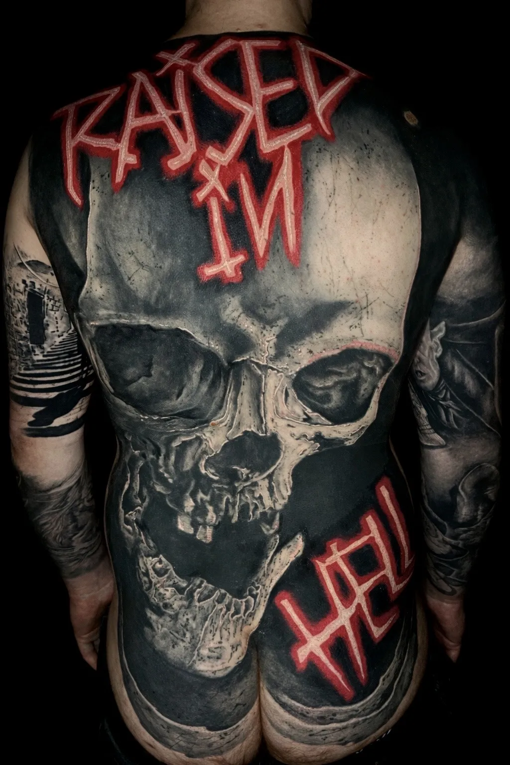 Skull Backpiece / Rückentattoo