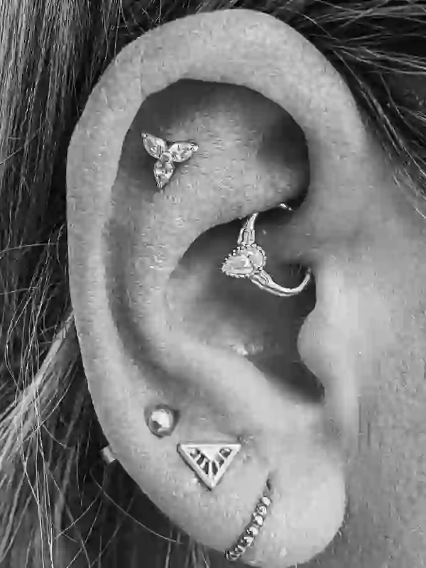 Helix Daith Lobe Piercings