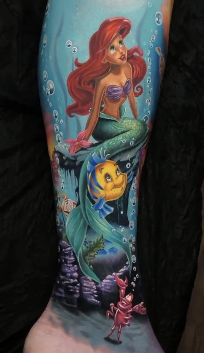 Arielle die Meerjungfrau Tattoo
