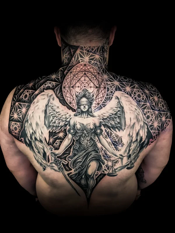 Engel Rückentattoo