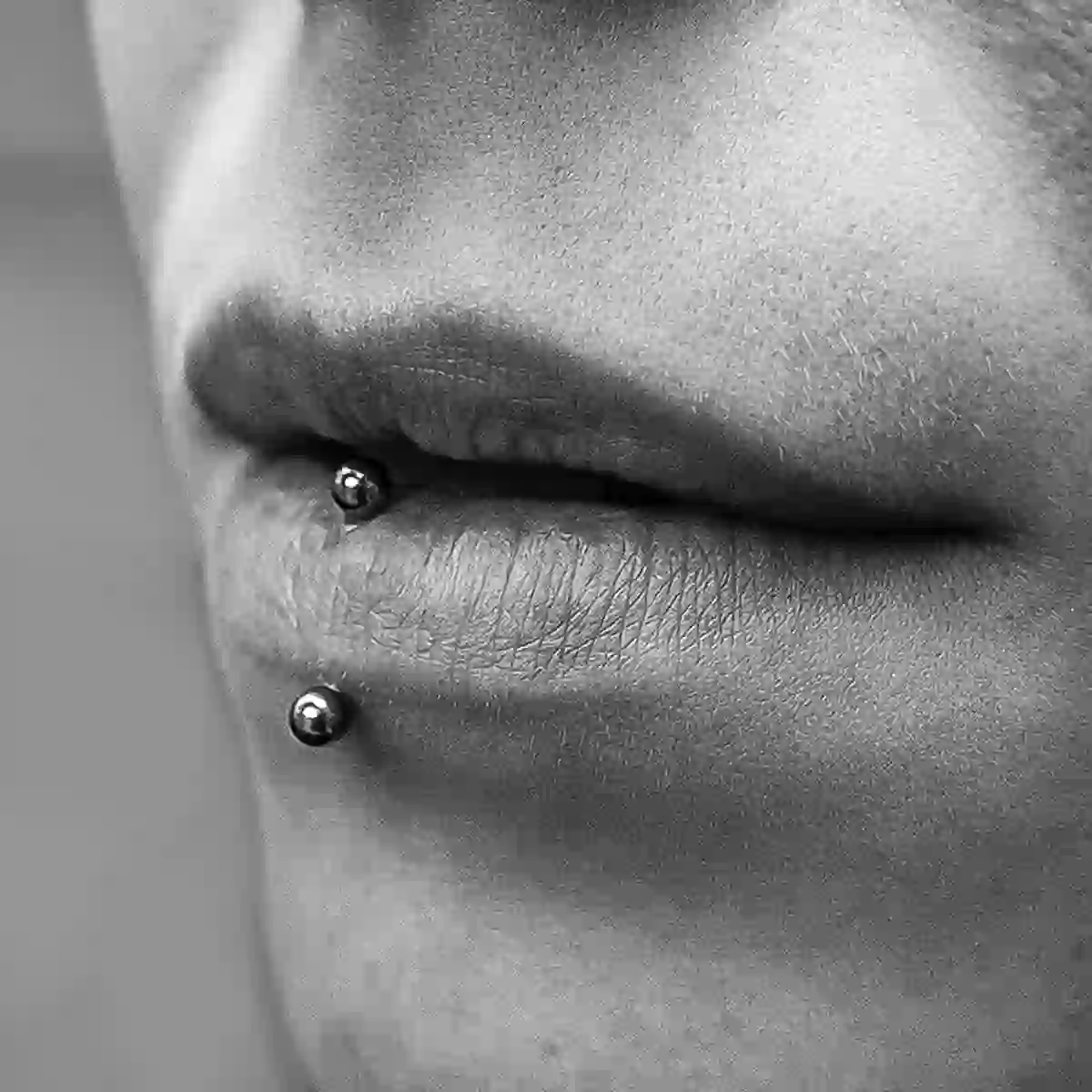 Vertical Labret Piercing