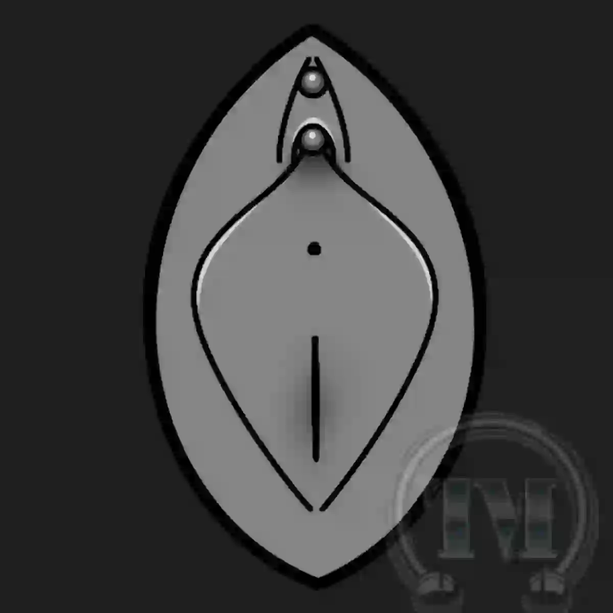 Klitorisvorhaut Piercing vertikal