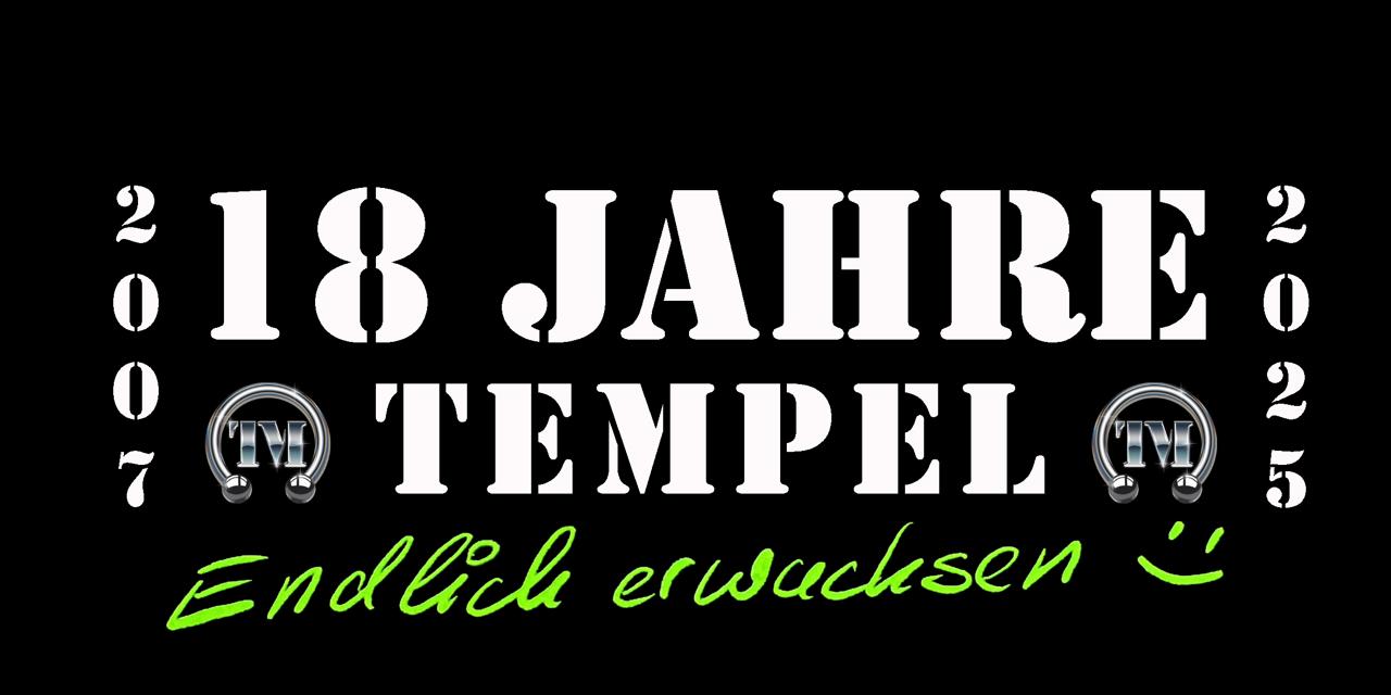 Tempel München Logo 18 Jahre