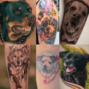 Hund Tattoo verschiedene Stilrichtungen