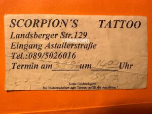 Scorpions Tattoo München Terminkarte