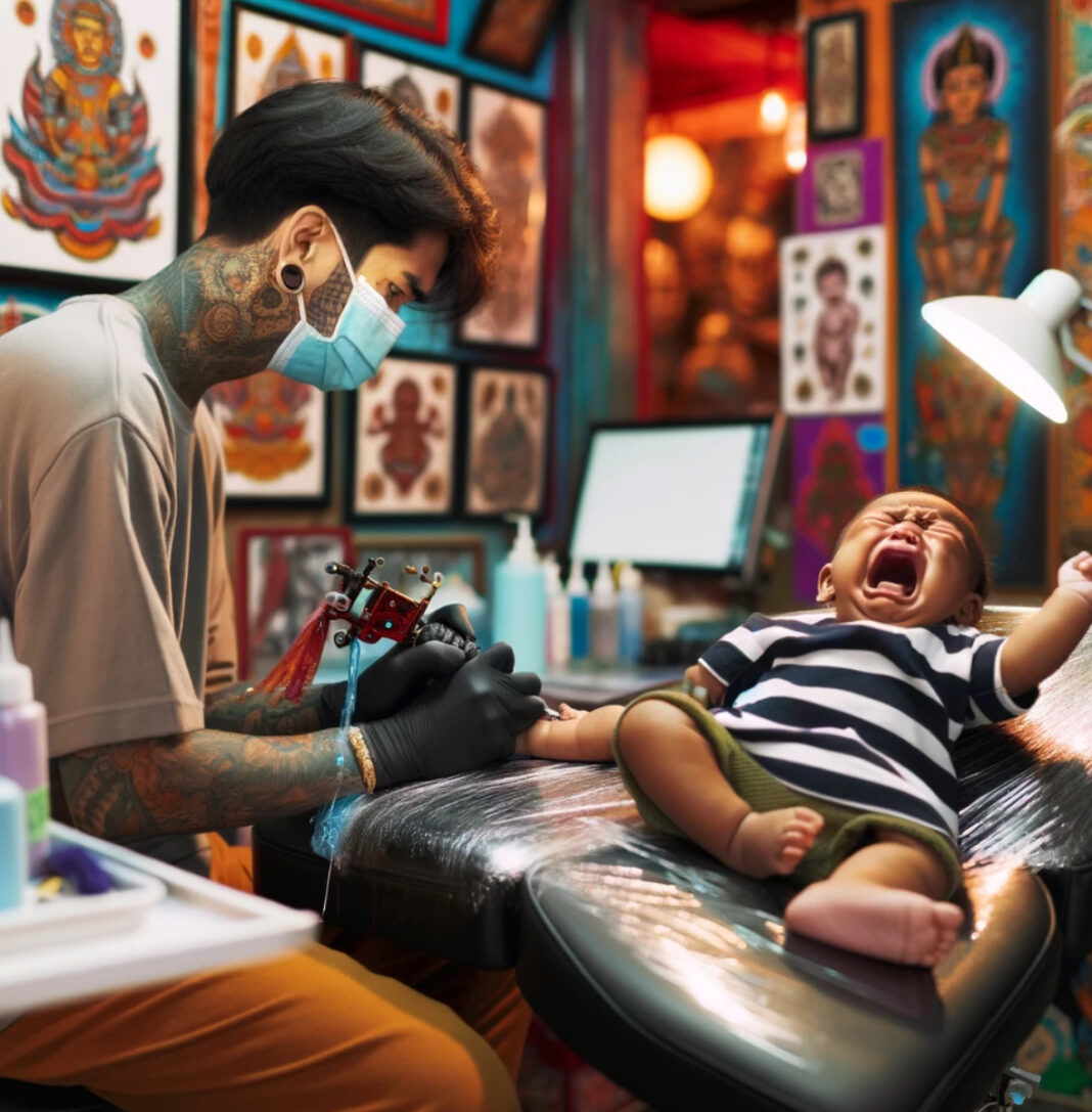 ohrringe kleinkind tattoo