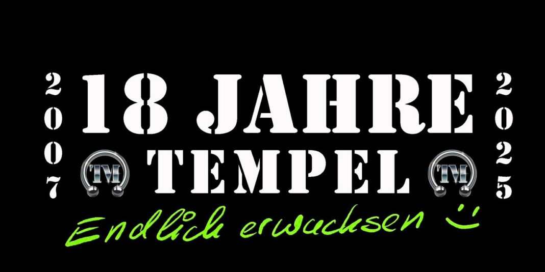 Tempel München Logo 18 Jahre