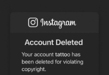 Instagram-Account von Tätowierer wegen Urheberrecht gelöscht Instagram Account gelöscht